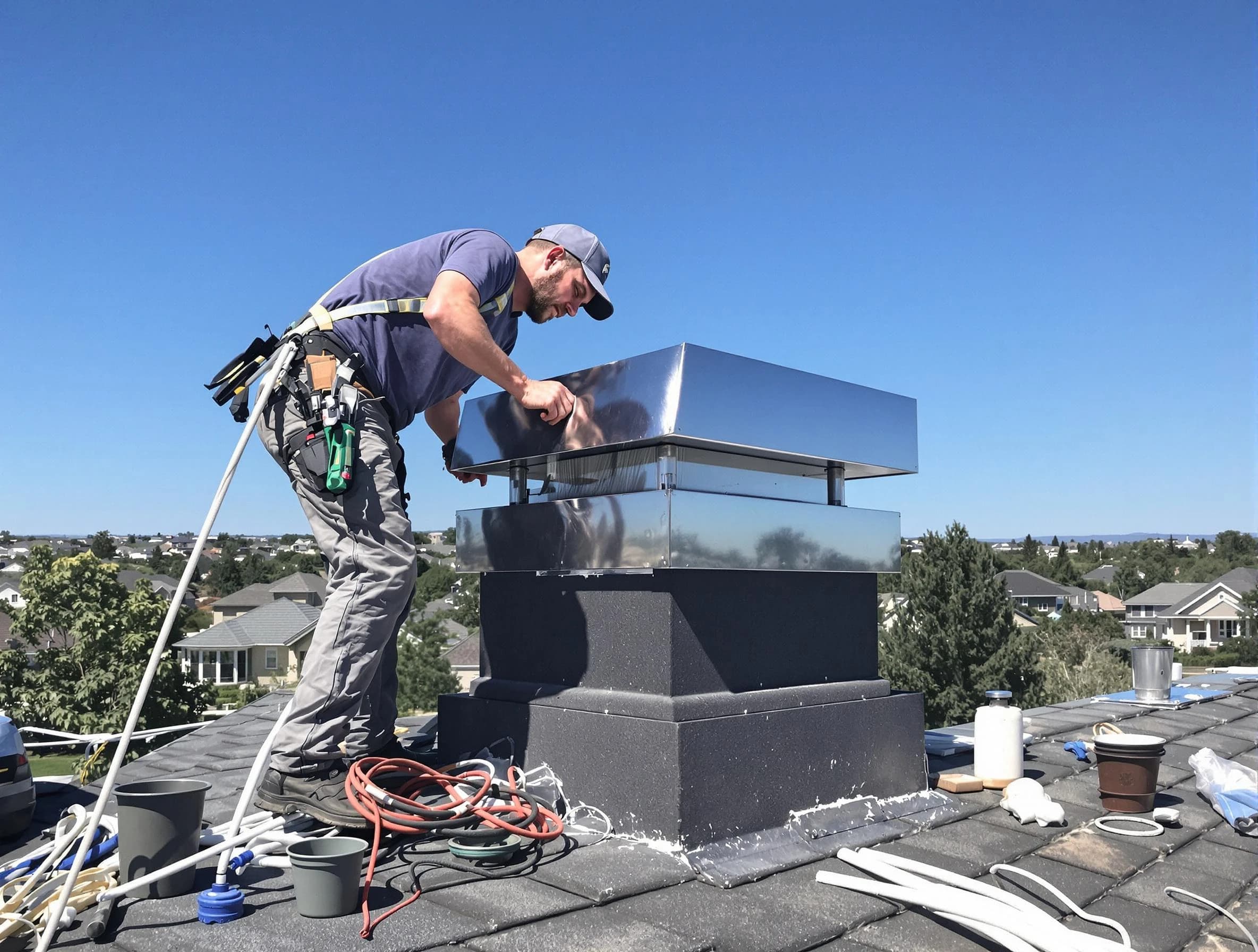 Chimney Cap Services service in Milton, MA
